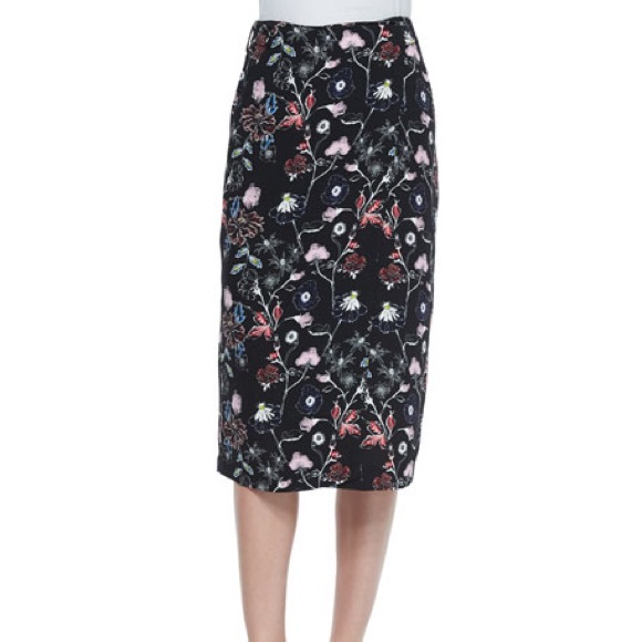 A.L.C. Dresses & Skirts - ALC Daniels Floral-Print Silk Skirt Black Sz 4